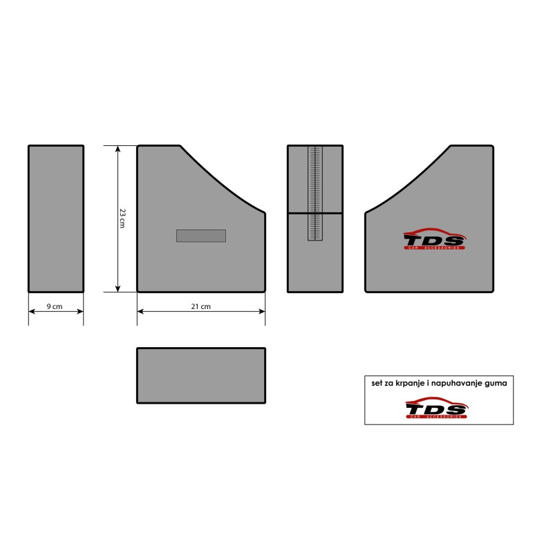 SET ZA KRPANJE I NAPUHAVANJE GUMA (sprej 2x300 ml + kompresor)