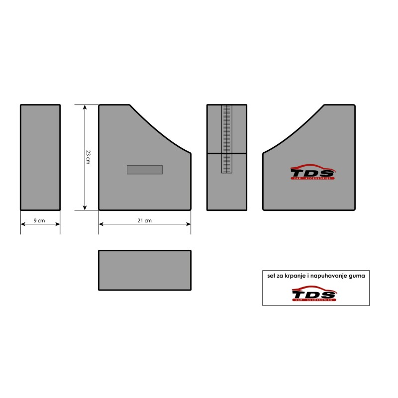 SET ZA KRPANJE I NAPUHAVANJE GUMA (sprej 500 ml + kompresor)
