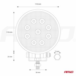 LED radno reflektorsko svjetlo AWL04 9 LED 9-60V