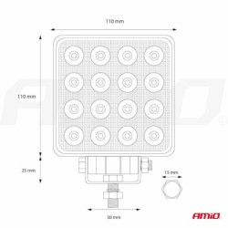 LED radno reflektorsko svjetlo AWL10 16 LED 3030 9-36V