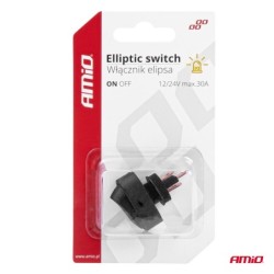 PREKIDAČ elipsasti sa žutim svjetlom 12/24V max 30A on/off