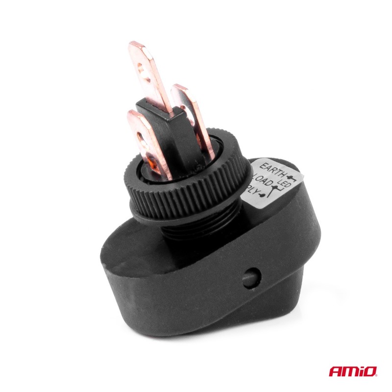 PREKIDAČ elipsasti sa žutim svjetlom 12/24V max 30A on/off