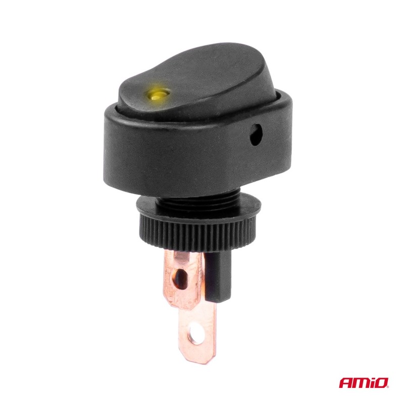 PREKIDAČ elipsasti sa žutim svjetlom 12/24V max 30A on/off