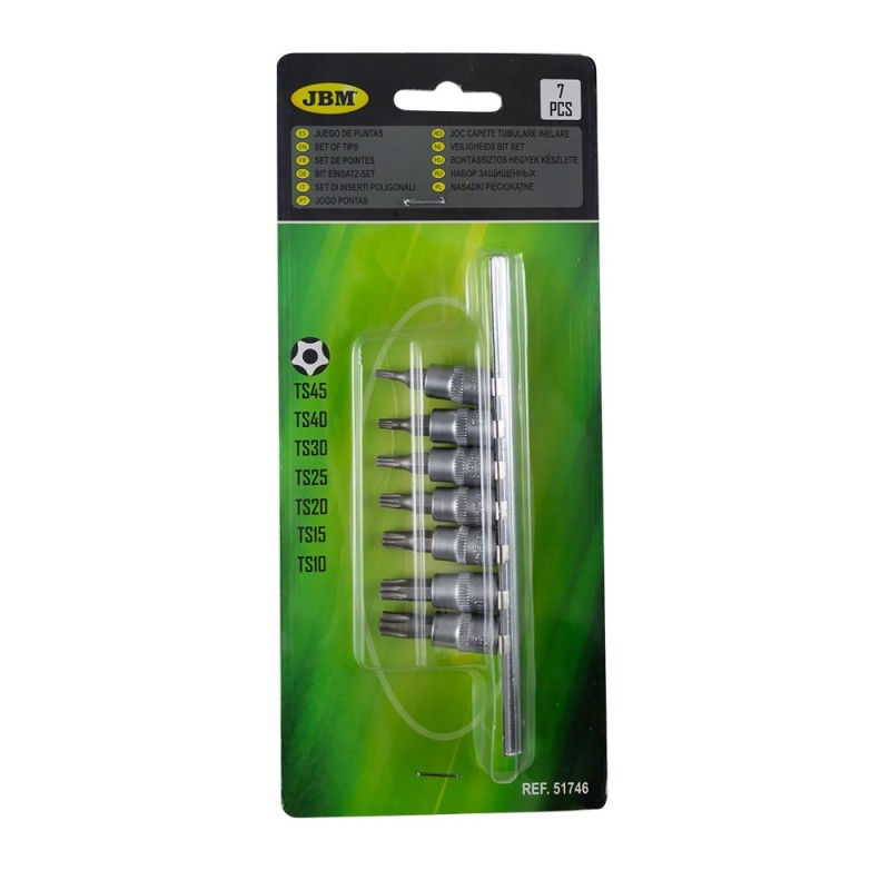 JBM set od 7 kom profi nasadnih bitova 5-kraki TS 1/4"