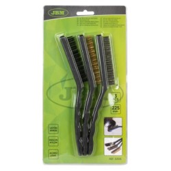 JBM profi alat - set od 3 žičane četke (mesing, najlon i čelik)