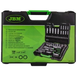 JBM set od 108 kom profi alata s nasadnim ključevima 1/4" i 1/2"