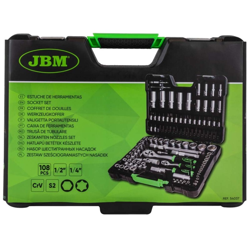 JBM set od 108 kom profi alata s nasadnim ključevima 1/4" i 1/2"