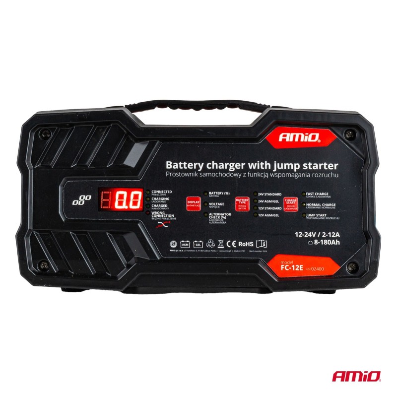 Punjač za akumulatore 12A 12/24V s jump starterom (12V BOOST / Start 75 A)