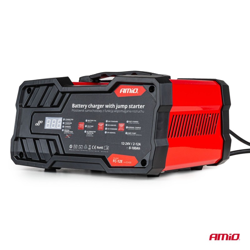 Punjač za akumulatore 12A 12/24V s jump starterom (12V BOOST / Start 75 A)