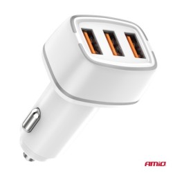 Auto punjač 2x USB-A + USB-C 32W 12/24V (PD+QC)