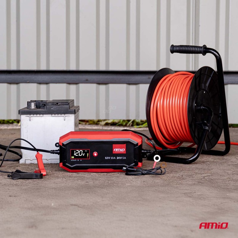 Profi digitalni punjač baterija AGM GEL STD LiFePo4 MAX 10A 12/24V AMiO PRO