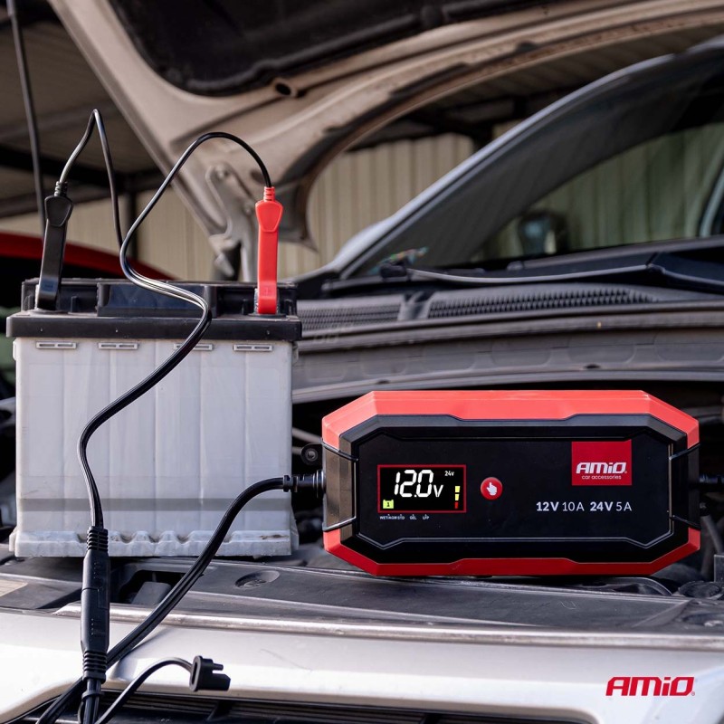 Profi digitalni punjač baterija AGM GEL STD LiFePo4 MAX 10A 12/24V AMiO PRO
