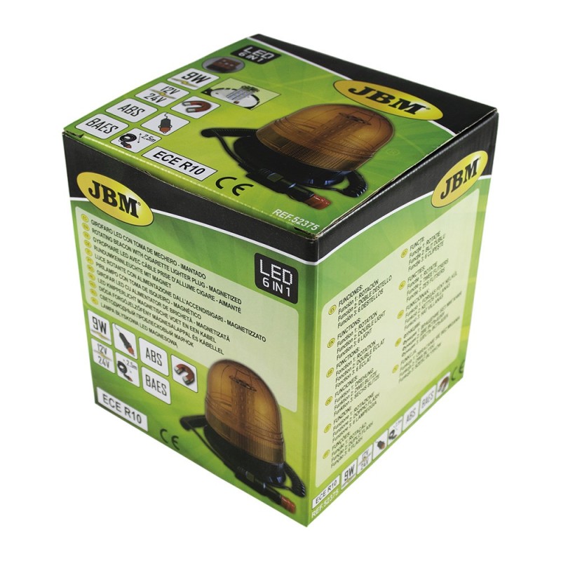 JBM rotacijsko/bljeskajuće LED svjetlo (12V-24V) s magnetom i kabelom
