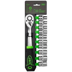 JBM profi alat  - račna 1/2" s 72 zuba, 255 mm i 10 šesterokutnih nasadnih ključ