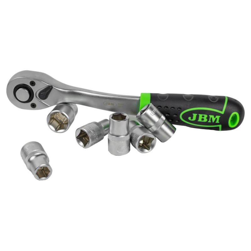 JBM profi alat  - račna 1/2" s 72 zuba, 255 mm i 10 šesterokutnih nasadnih ključ