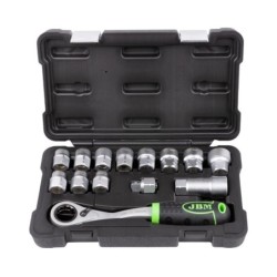 JBM profi set od 14 kom prolaznih ("Go-Through") nasadnih ključeva s račnom 1/2"