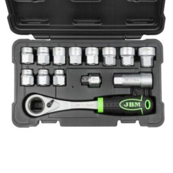 JBM profi set od 14 kom prolaznih ("Go-Through") nasadnih ključeva s račnom 1/2"
